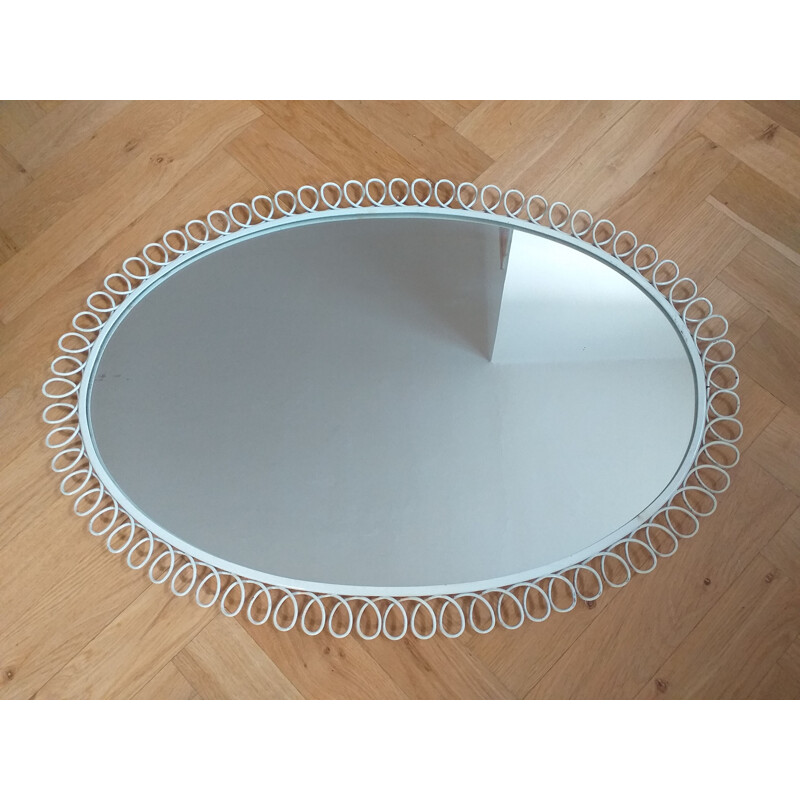 Mid century design wall mirror, Italy 1970s