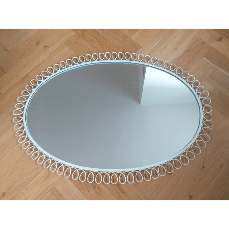 Mid century design wall mirror, Italy 1970s