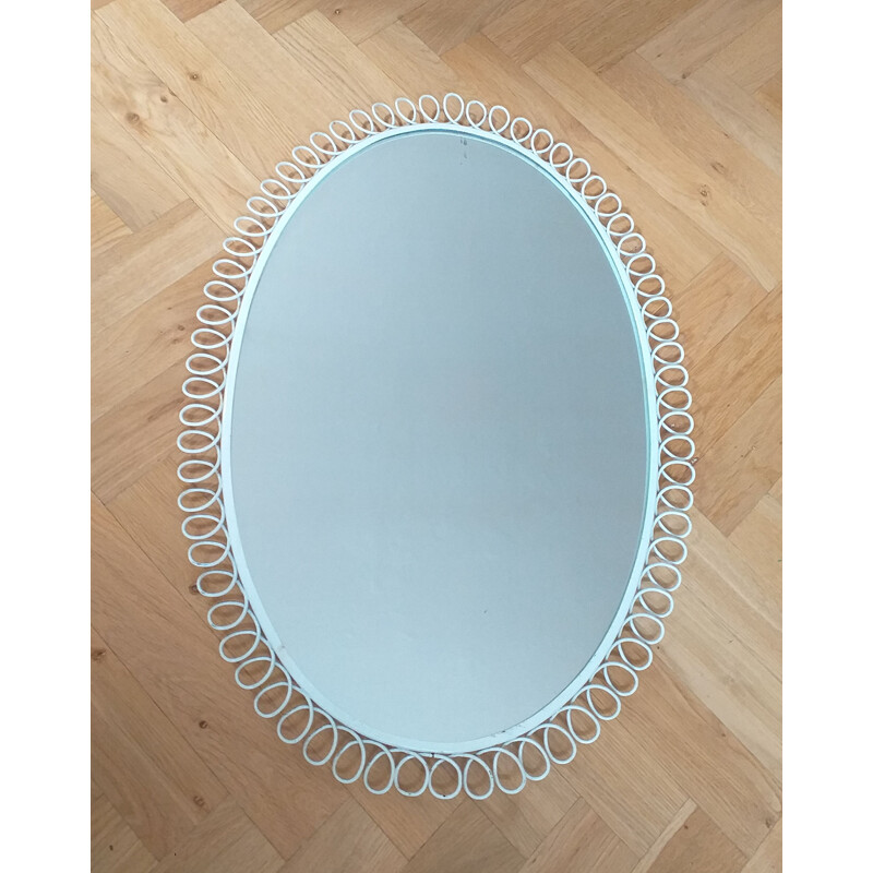 Mid century design wall mirror, Italy 1970s