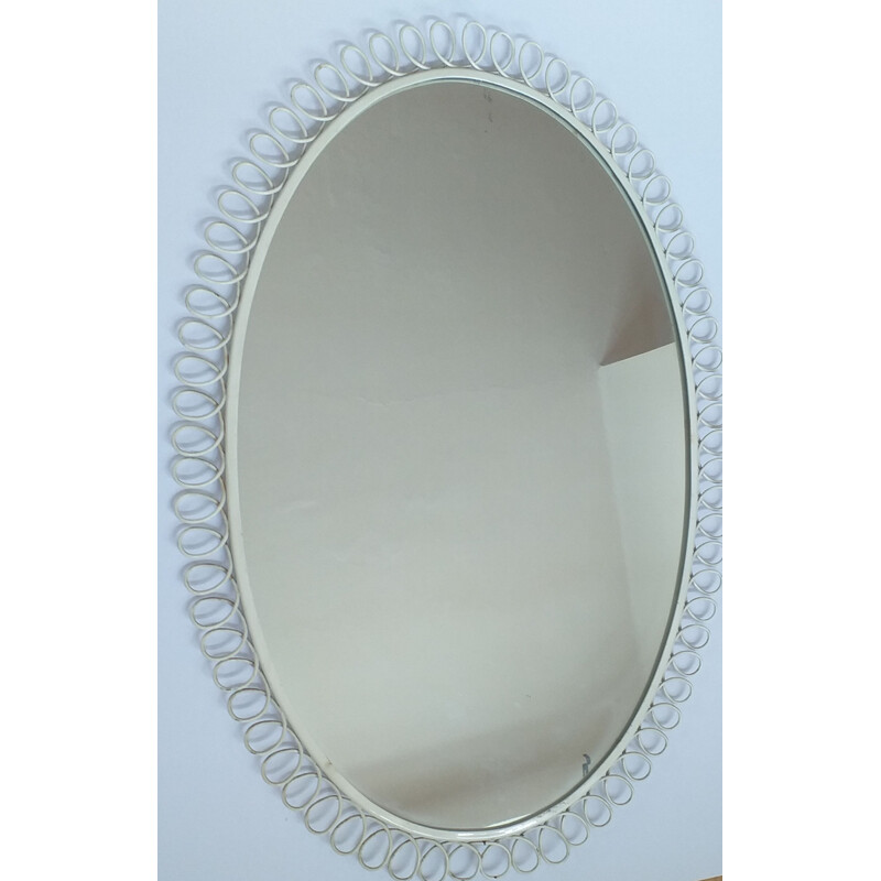 Mid century design wall mirror, Italy 1970s