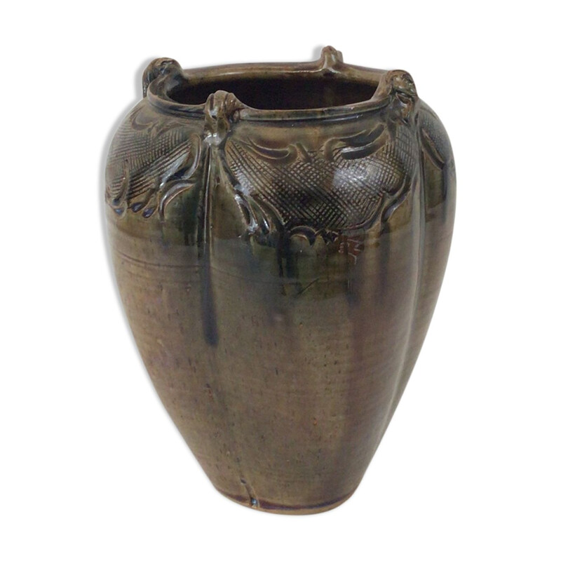Vintage stoneware vase by Marie-Laure Robin