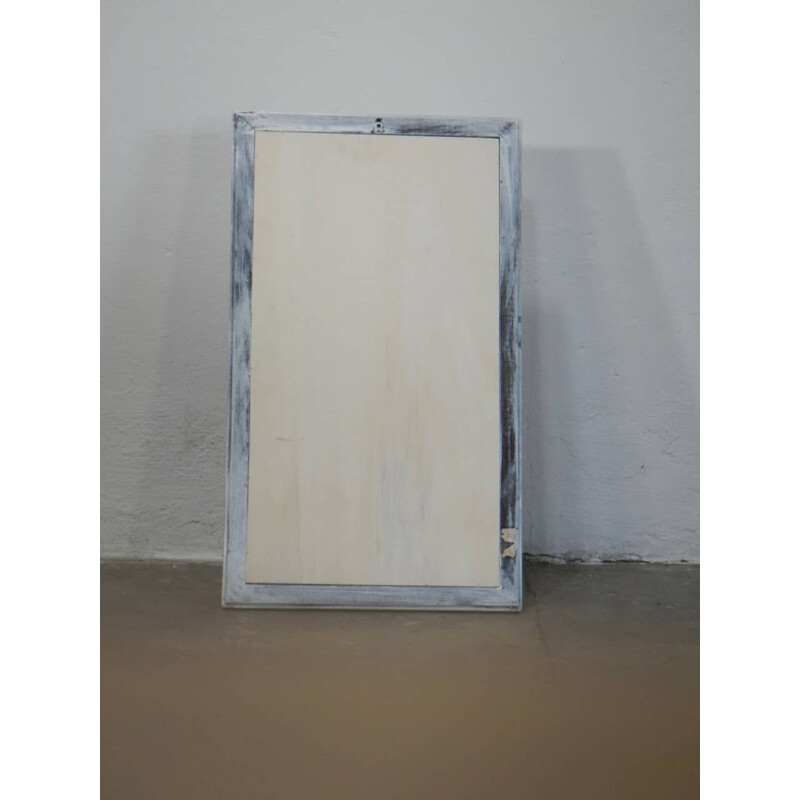 Linden white vintage mirror, 1980s