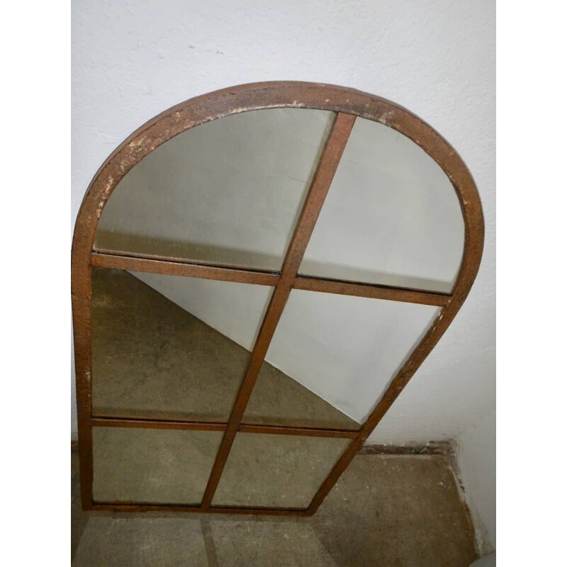 Vintage wrought iron mirror, 1920