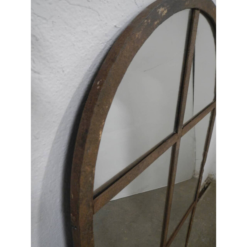 Vintage wrought iron mirror, 1920