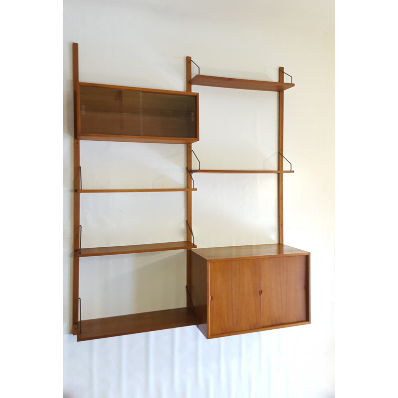 Modular teak shelving system, Poul CADOVIUS - 1960s