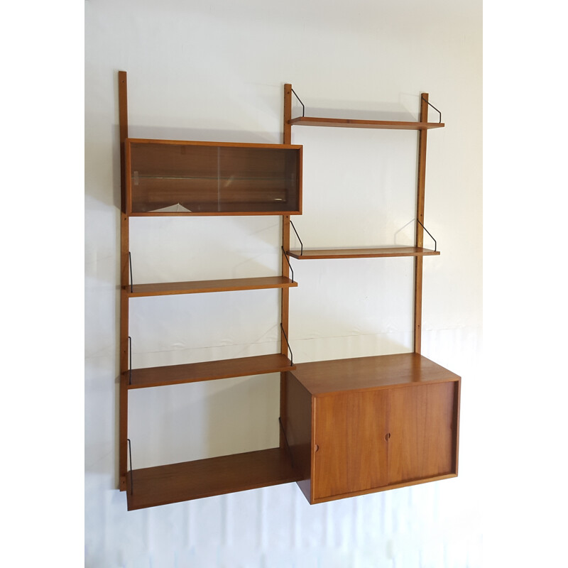 Modular teak shelving system, Poul CADOVIUS - 1960s