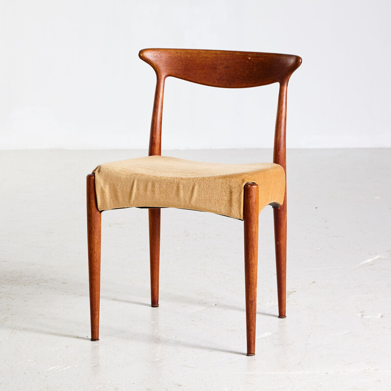 Set of 4 vintage teak dining chairs by Arne Hovmand Olsen for Mogens Kold, 1960s