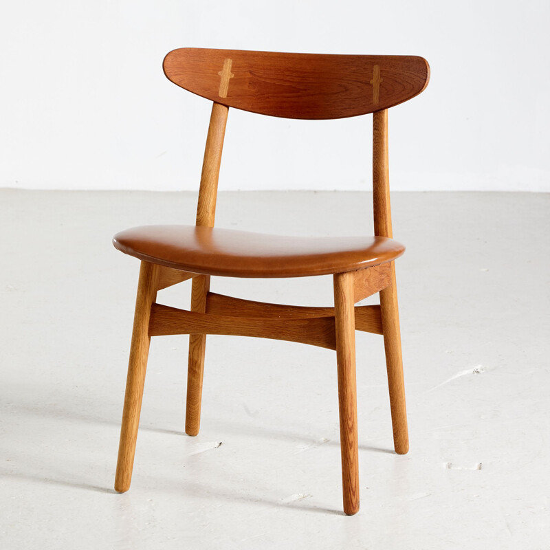 Set of 5 vintage CH30 teak dining chairs by Hans J. Wegner for Carl Hansen & SØN