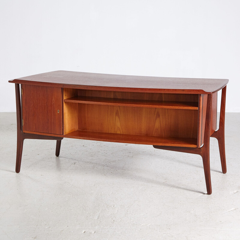 Vintage Deens teakhouten bureau van Svend Aage Madsen