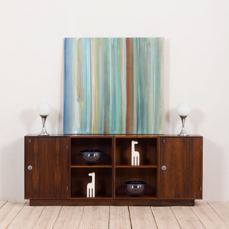 Vintage modular cabinet rosewood sideboard by Finn Juhl Diplomat, Denmark, 1960s