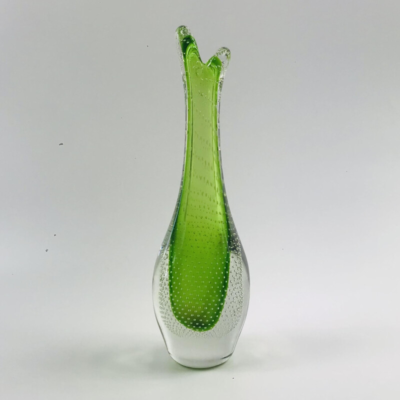 Scandinavian mid-century vase by Per Lütken for Holmegaard Glasværk, Denmark 1950s