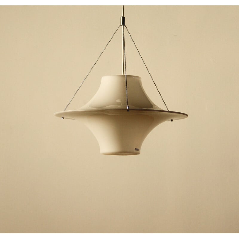"Skyflyer" white acrylic pendant light, Yki NUMMI - 1960s