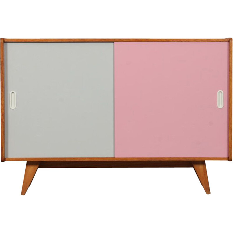 Commode vintage rose et blanche modèle U-452 par Jiri Jiroutek pour Interier Praha, 1960