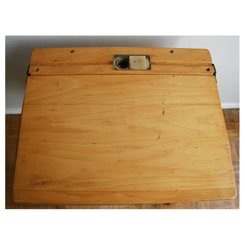 Child desk and its chair in wood - 1960s