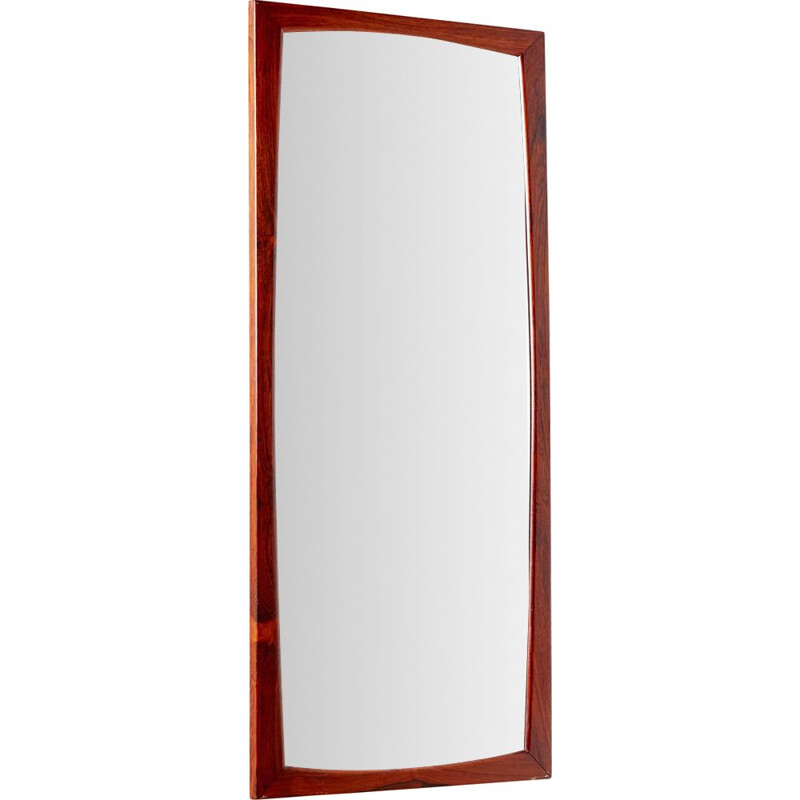 Model 105 vintage rosewood framed mirror by Aksel Kjersgaard, Denmark