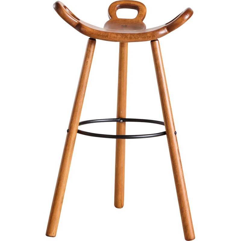 Swedish vintage bar stool by Carl Malmsten, 1950s