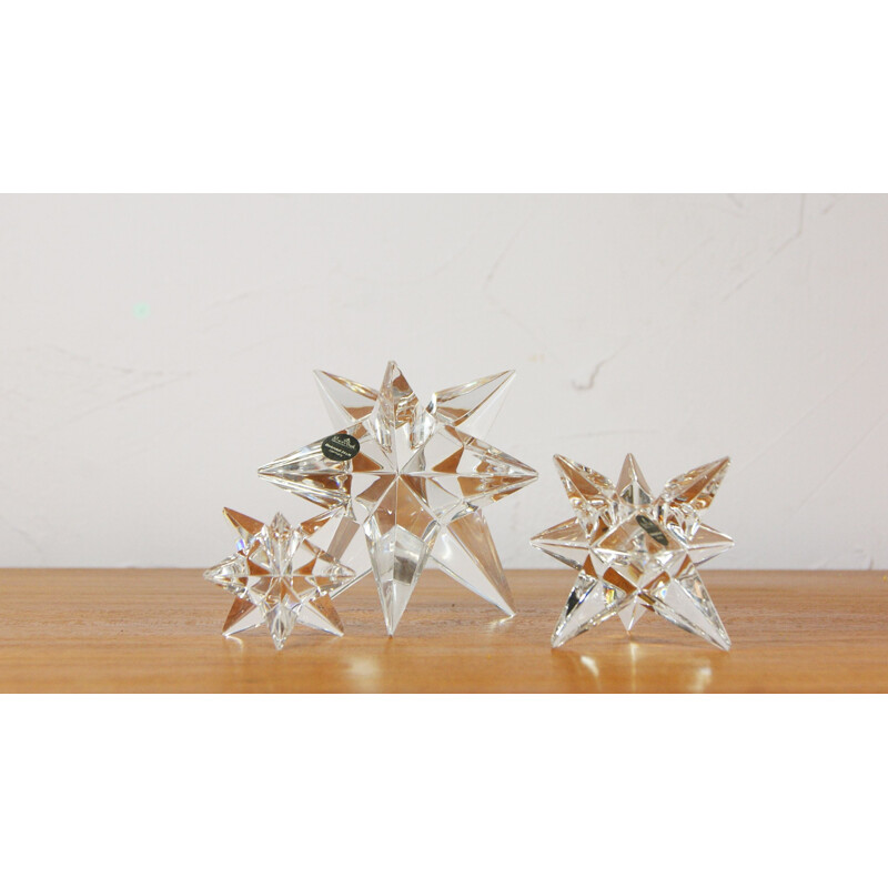 Set of 3 vintage rosenthal crystal candleholders