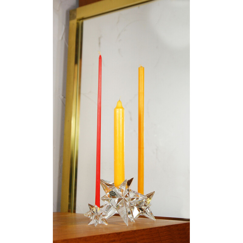 Set of 3 vintage rosenthal crystal candleholders
