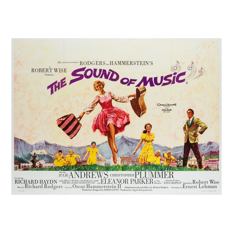 British "The Sound of Music" film poster, Howard TERPNING - 1965