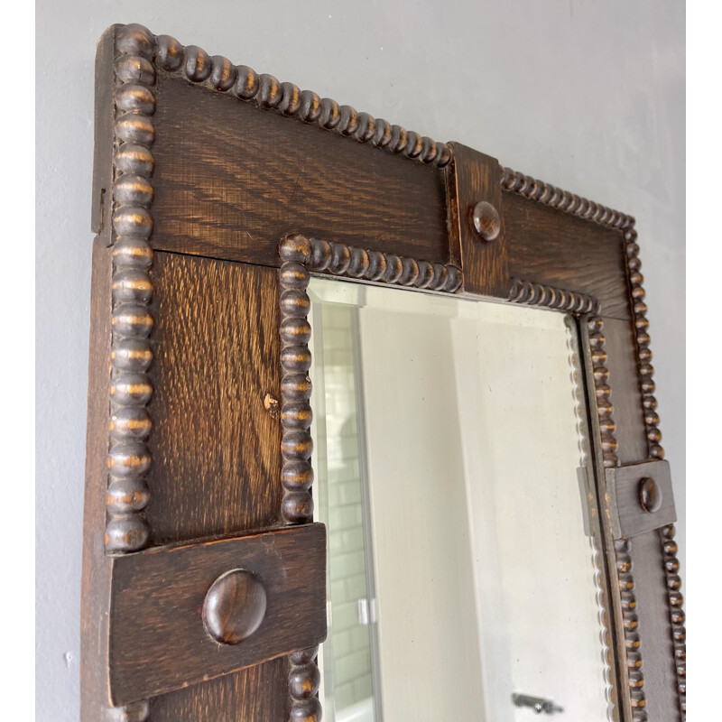 Vintage Arts and Crafts Rectangular Mirror 