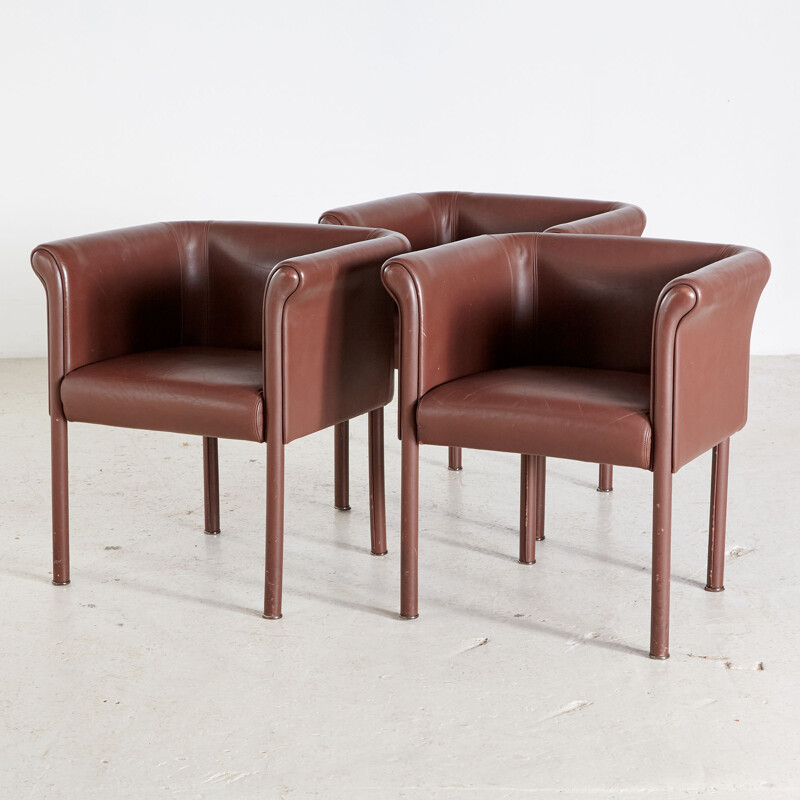 Cadeirão de couro Vintage por Antonio Citterio para Moroso, Itália