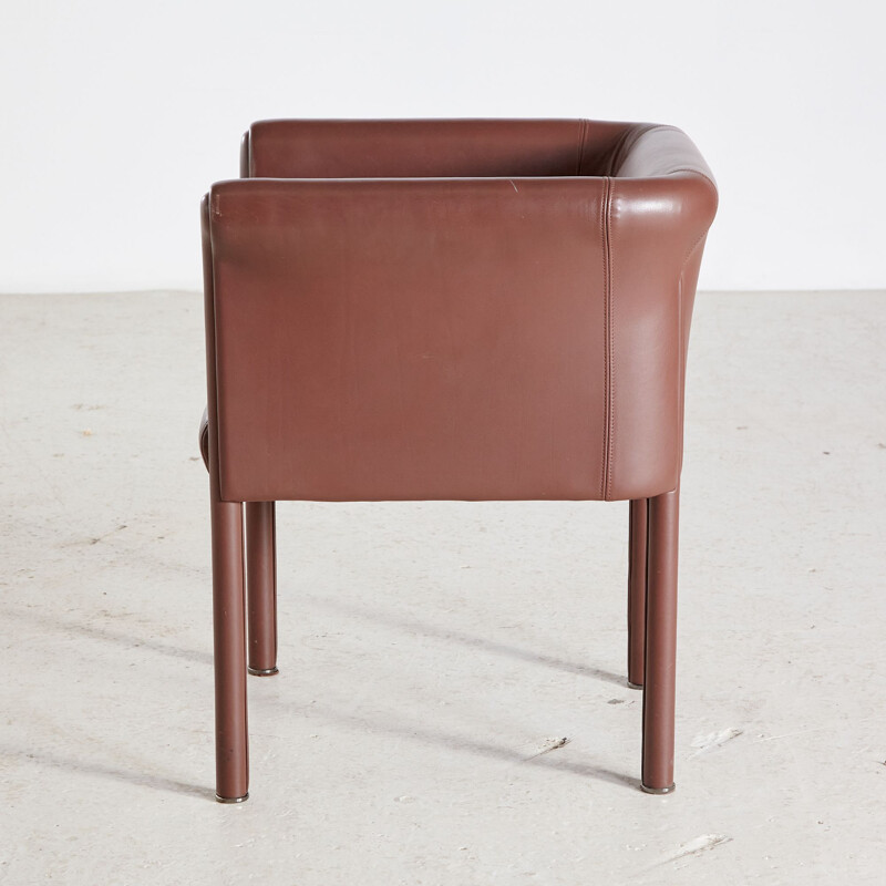 Vintage lederen fauteuil van Antonio Citterio voor Moroso, Italië