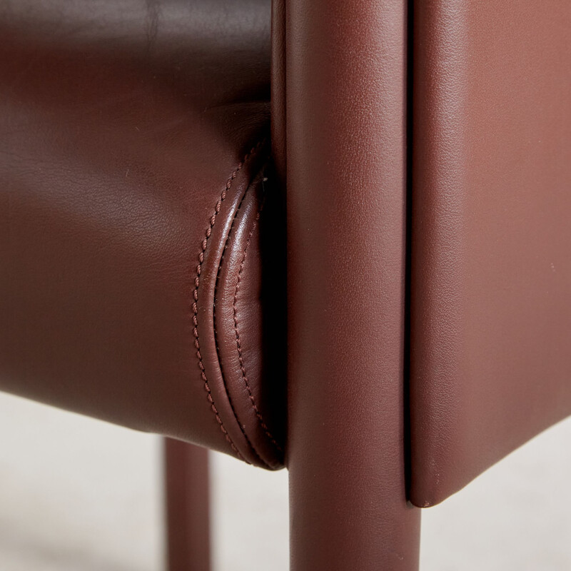 Leather vintage armchair by Antonio Citterio for Moroso, Italy