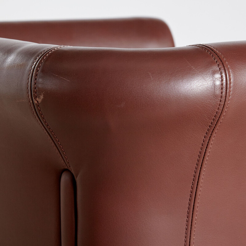 Leather vintage armchair by Antonio Citterio for Moroso, Italy