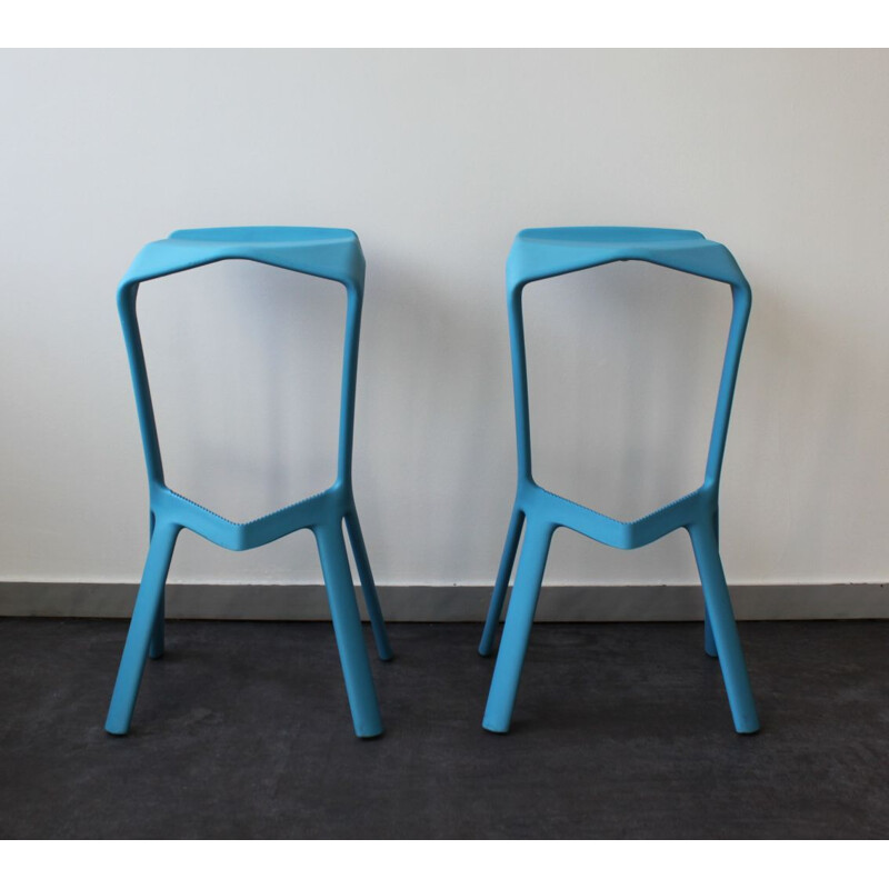 Mid-century pair of Muira bar stools by Konstantin Grcic for Plank, 2005