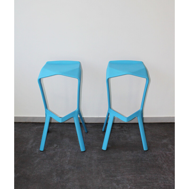 Mid-century pair of Muira bar stools by Konstantin Grcic for Plank, 2005