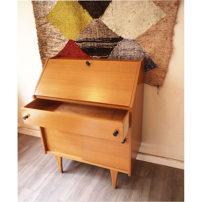 Vintage teak secretary, Scandinavian 1960