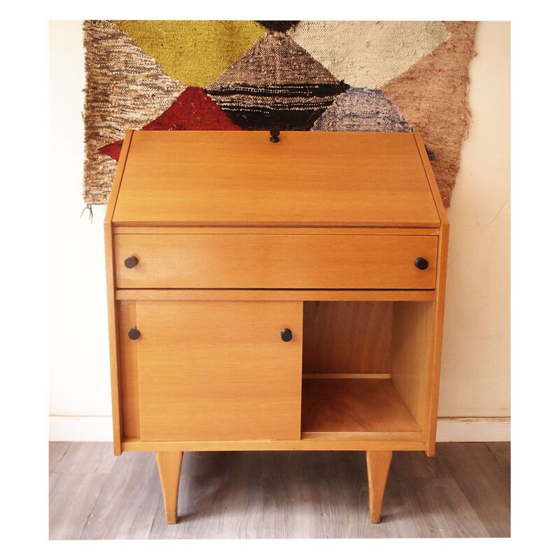 Vintage teak secretary, Scandinavian 1960