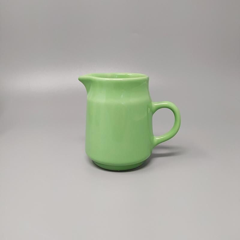 Vintage green tea set in Gres porcelain, Italy 1970