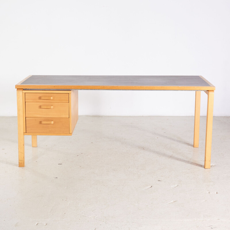 Vintage beech desk, 1970