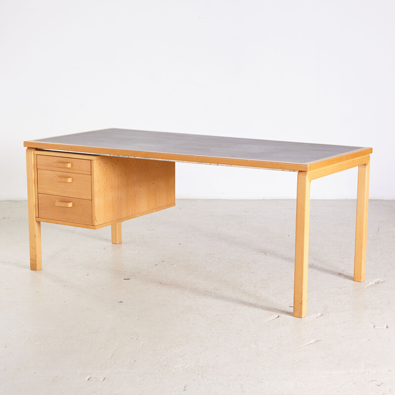 Vintage beech desk, 1970