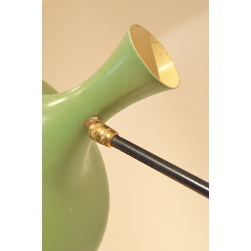XL desk lamp in green lacquered metal - 1950s