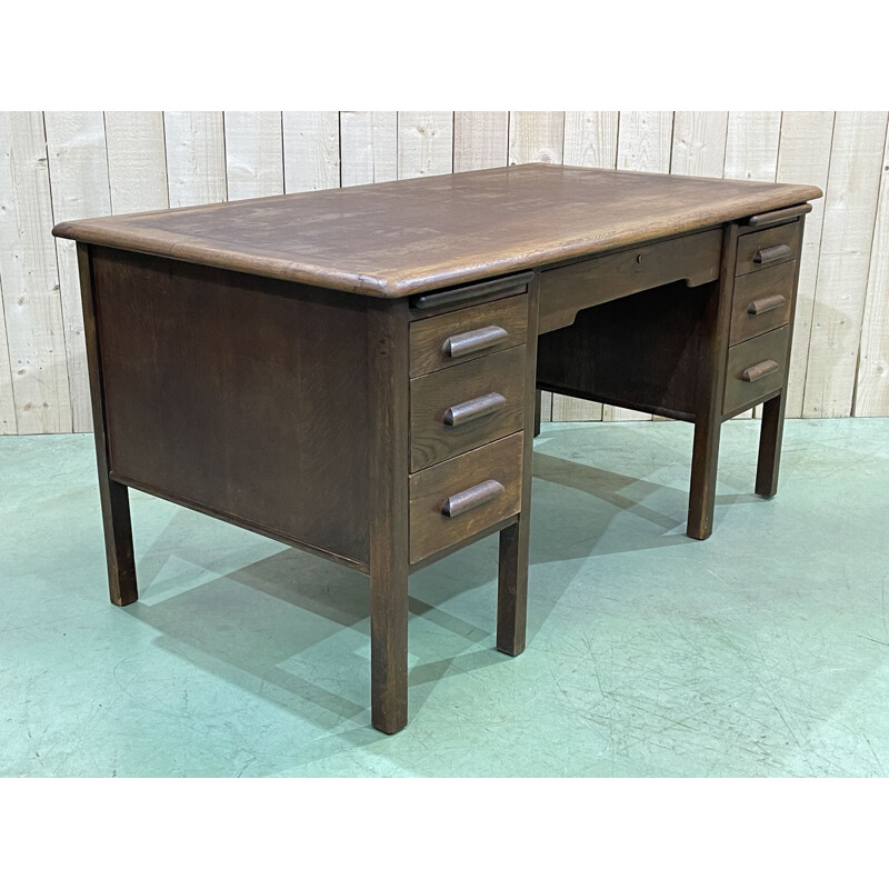 Vintage oak desk, English 1960