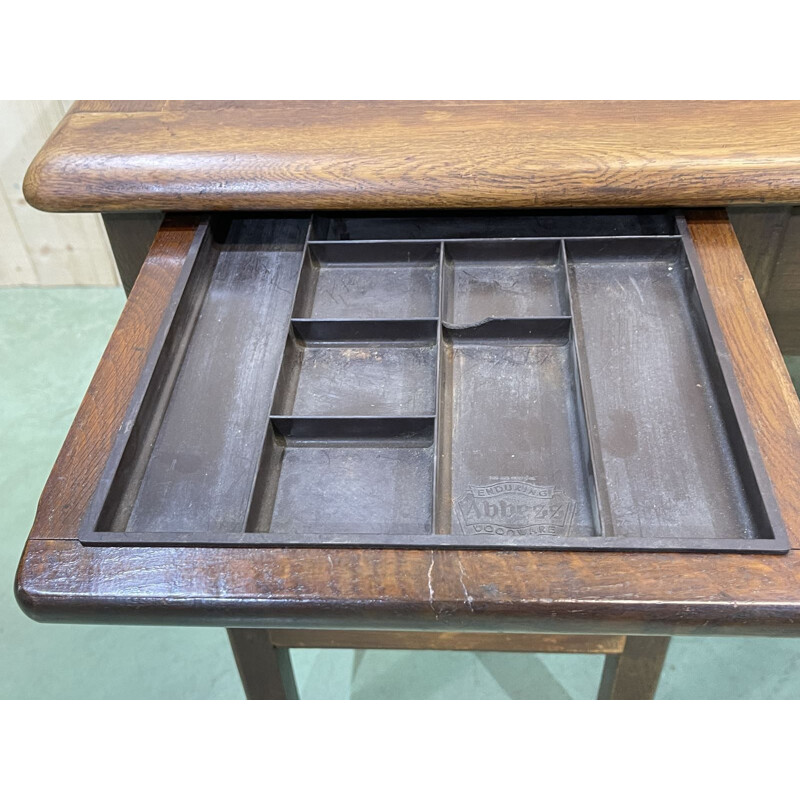 Vintage oak desk, English 1960