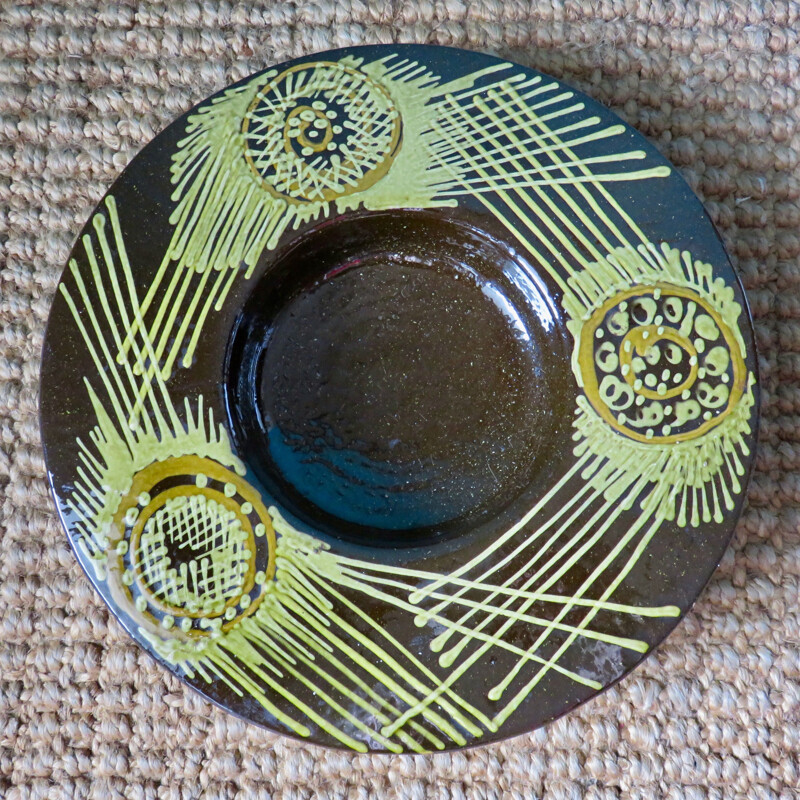 Vintage stoneware dish by Olle Alberius, Sweden 1965