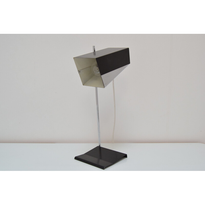 Vintage adjustable table lamp in lacquered metal by Josef Hurka for Napako, Czechoslovakia 1960