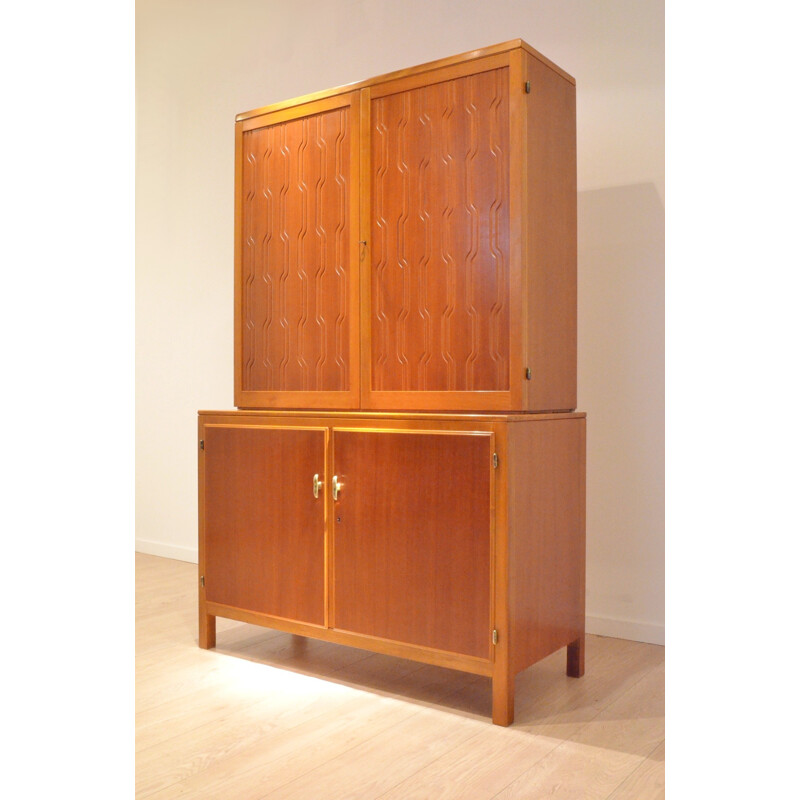 Cabinet suédois en bois exotique, David ROSEN - 1953