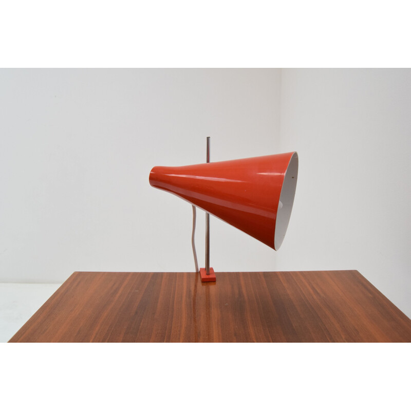 Vintage table lamp in lacquered metal by Josef Hurka, Czechoslovakia 1960