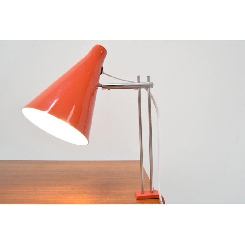 Vintage table lamp in lacquered metal by Josef Hurka, Czechoslovakia 1960