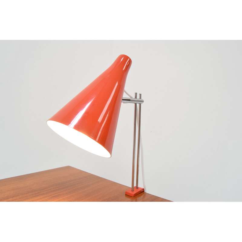 Vintage table lamp in lacquered metal by Josef Hurka, Czechoslovakia 1960