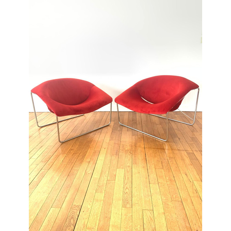 Pair of cubic armchairs by Olivier Mourgue for Airborne, 1960s