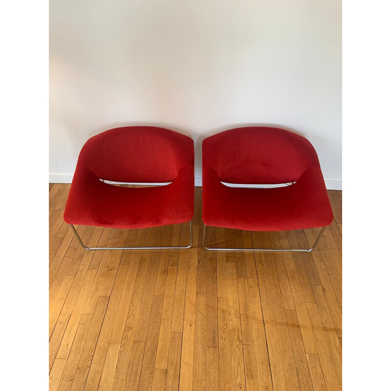 Pair of cubic armchairs by Olivier Mourgue for Airborne, 1960s