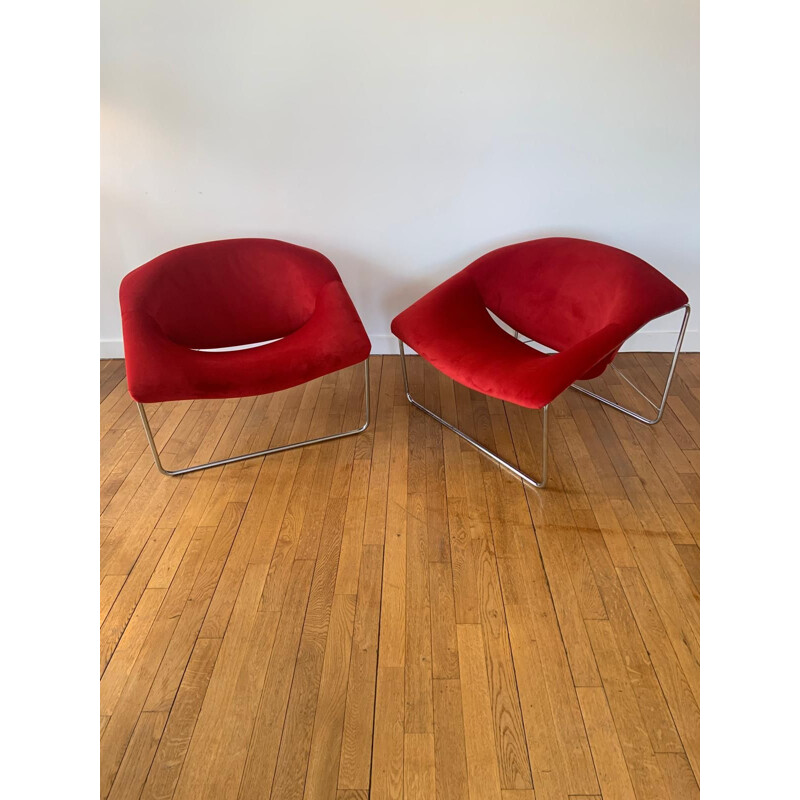 Pair of cubic armchairs by Olivier Mourgue for Airborne, 1960s