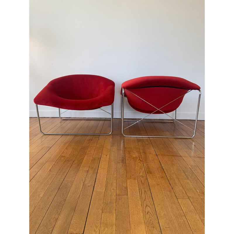 Pair of cubic armchairs by Olivier Mourgue for Airborne, 1960s