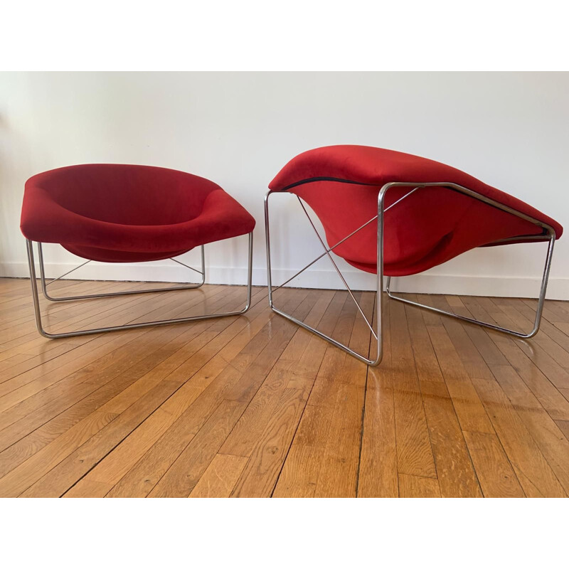 Pair of cubic armchairs by Olivier Mourgue for Airborne, 1960s