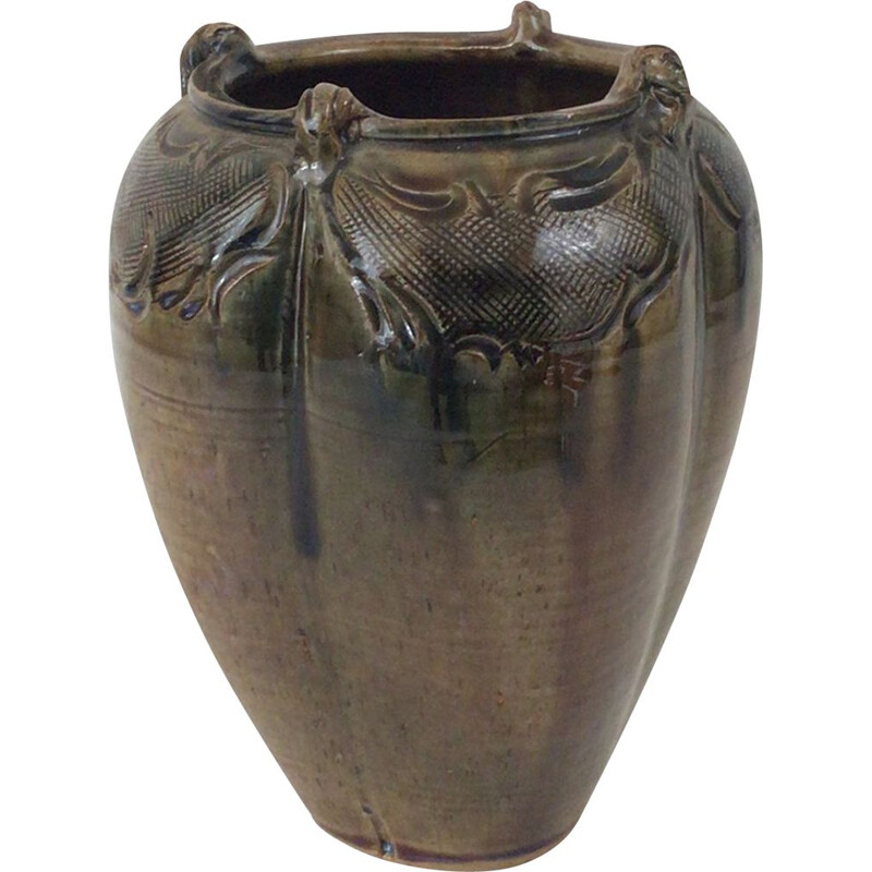 Vase vintage en grès de Marie-Laure Robin